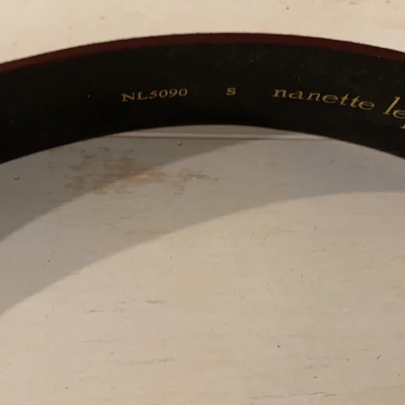 Nanette Lepore Metallic Leather Belt - Picture 7 of 8